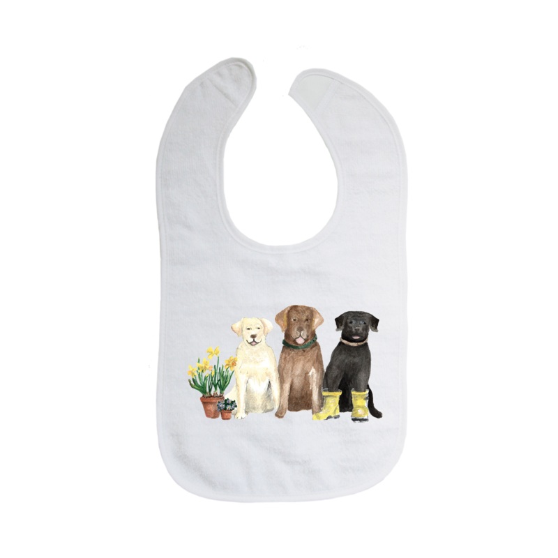 three labs spring bib