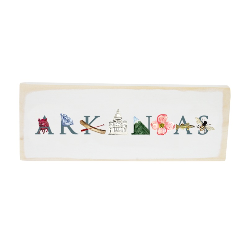 Arkansas rectangle wood block