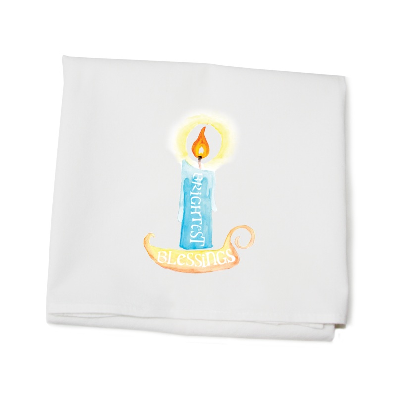 brightest blessings flour sack towel
