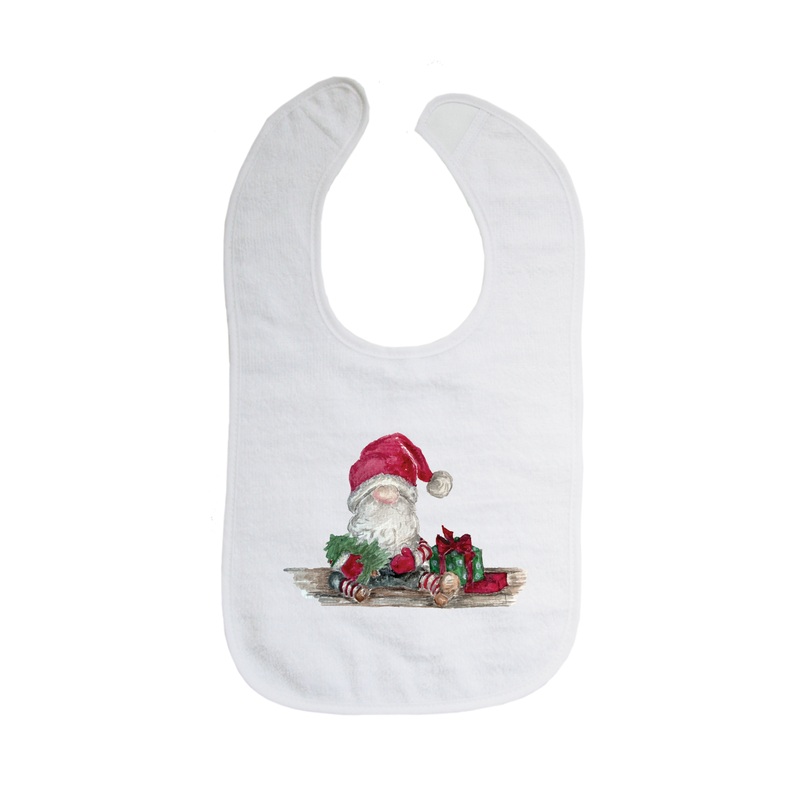 christmas gnome bib
