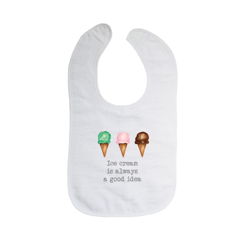ice cream good idea bib