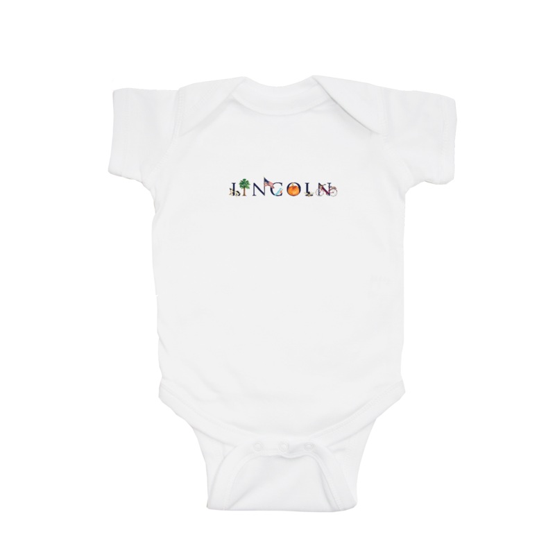 Lincoln baby snap up short sleeve
