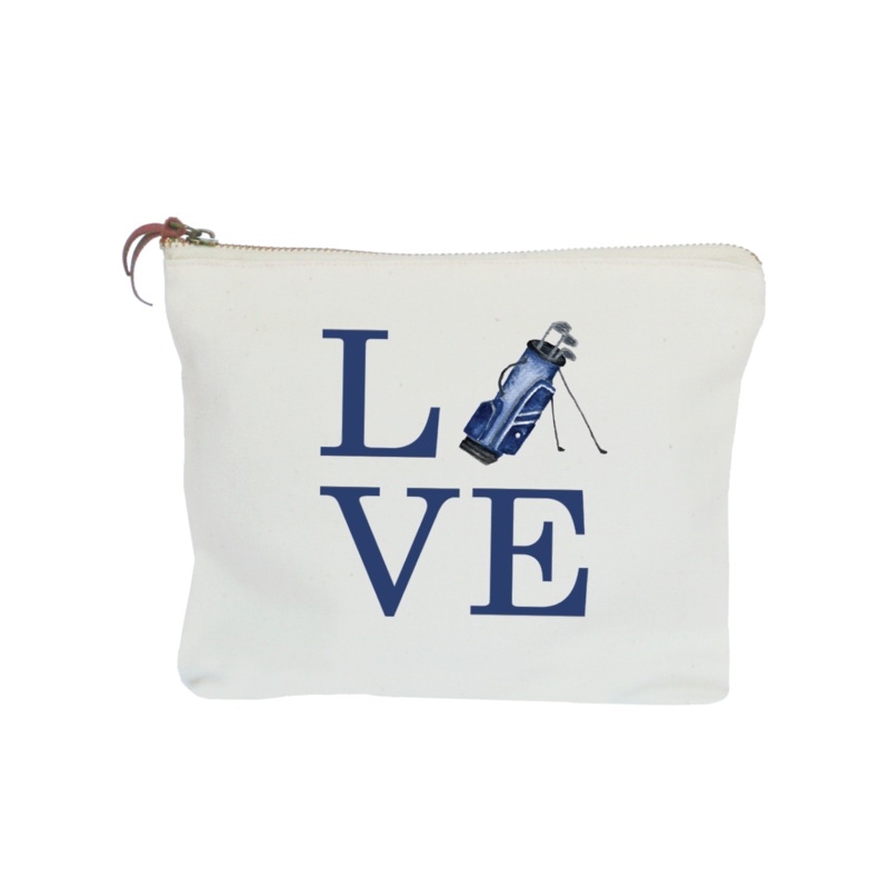 love golf bag zipper pouch