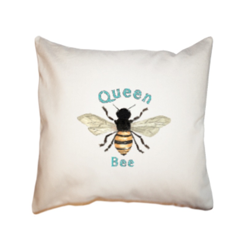 queen bee square pillow