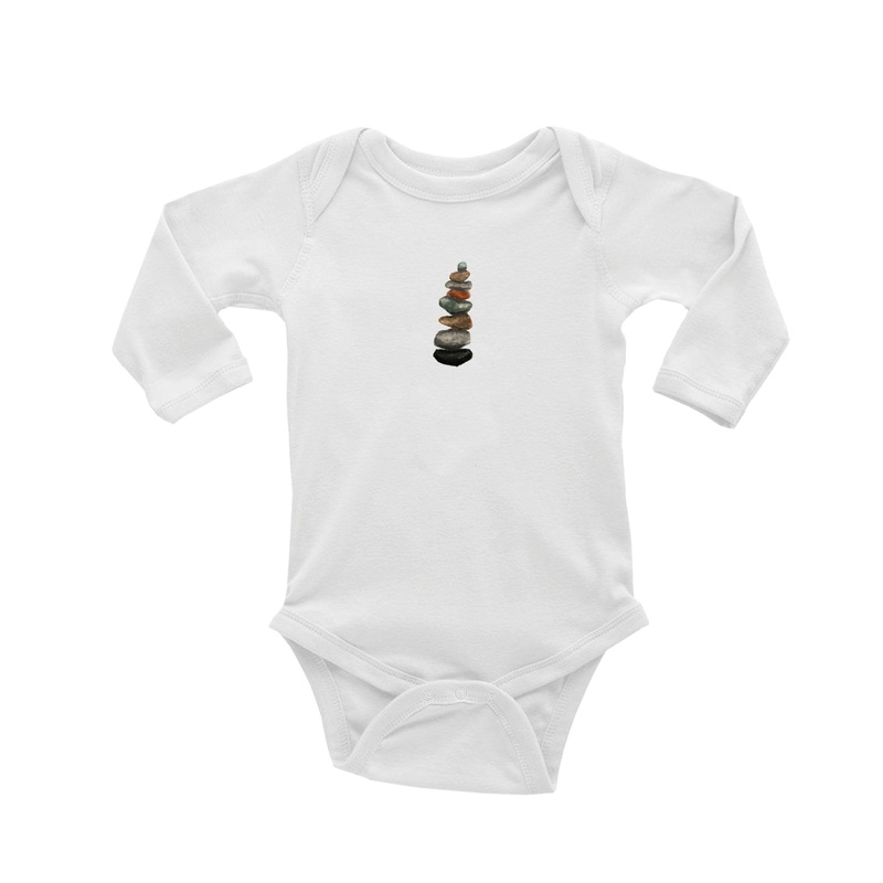 rock cairn baby snap up long sleeve