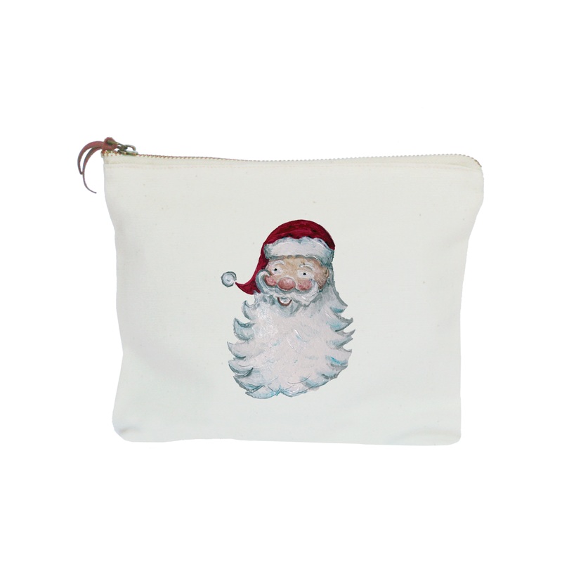 santa face zipper pouch