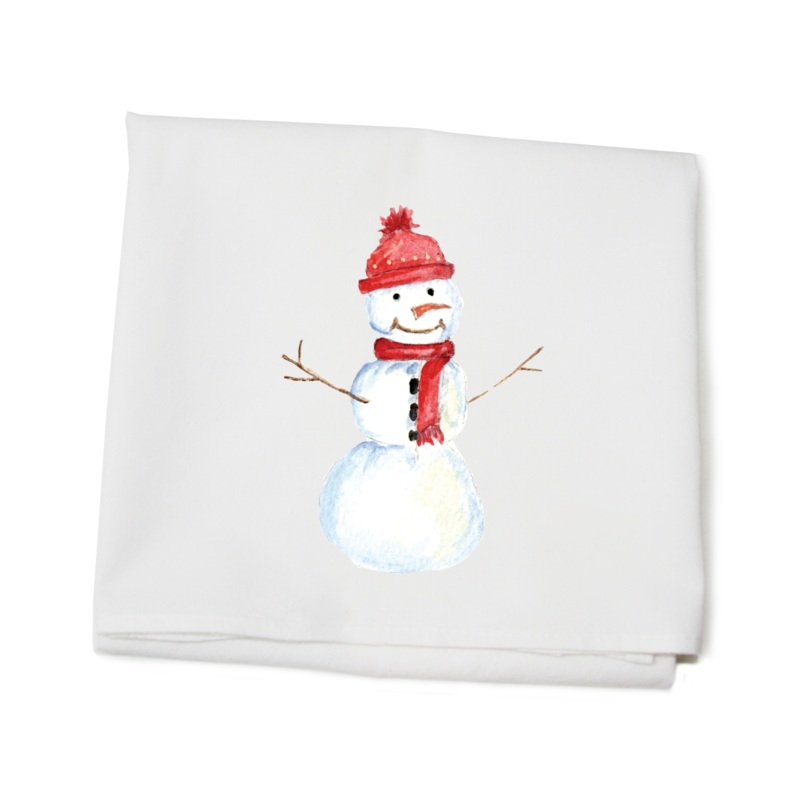 snowman flour sack towel