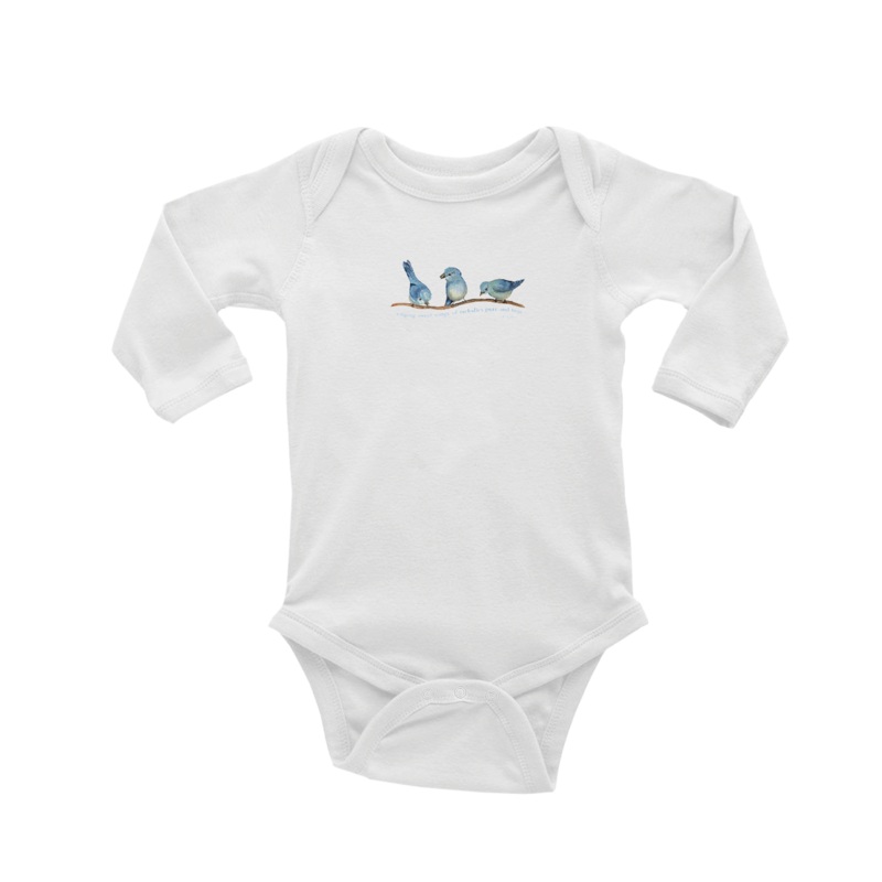 three little birds baby snap up long sleeve