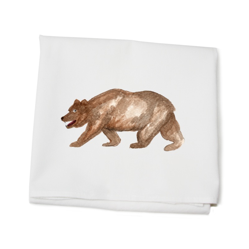 brown bear flour sack towel