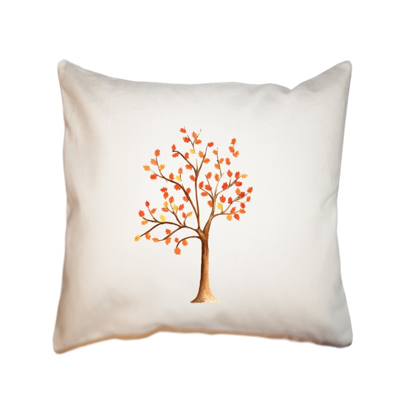 fall tree square pillow