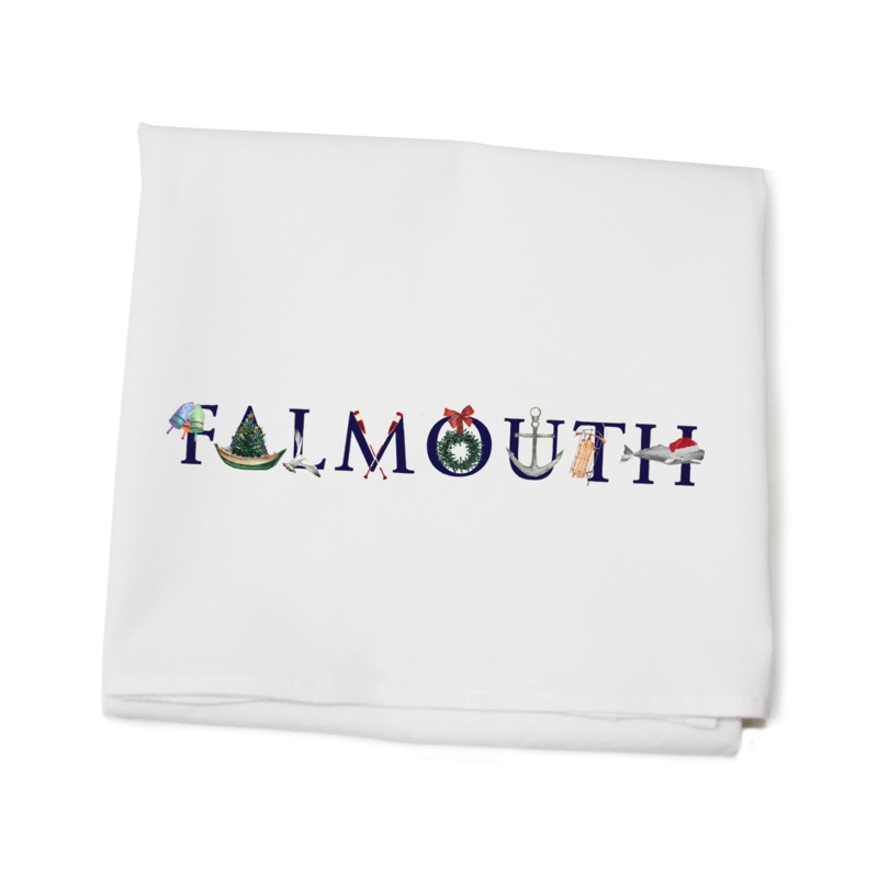 falmouth holiday flour sack towel