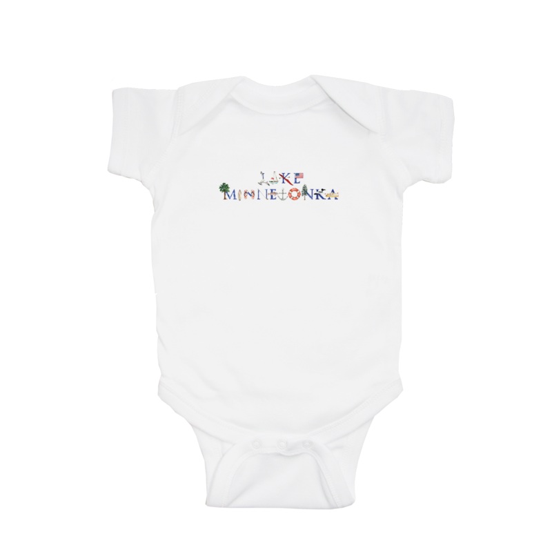 Lake Minnetonka baby snap up short sleeve