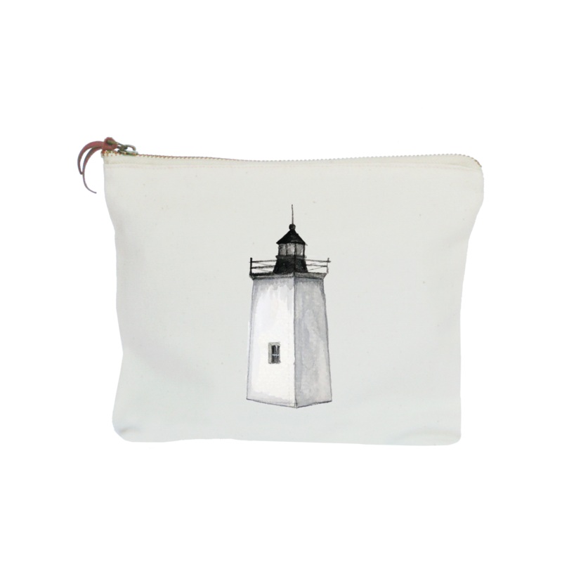 lighthouse boothbay harbor zipper pouch