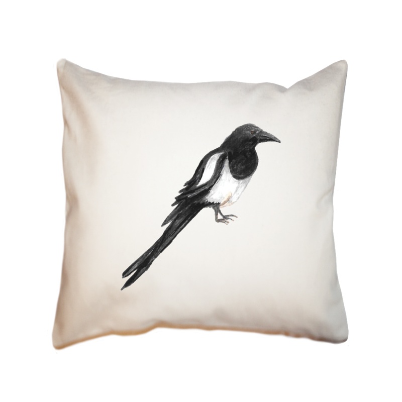 magpie square pillow