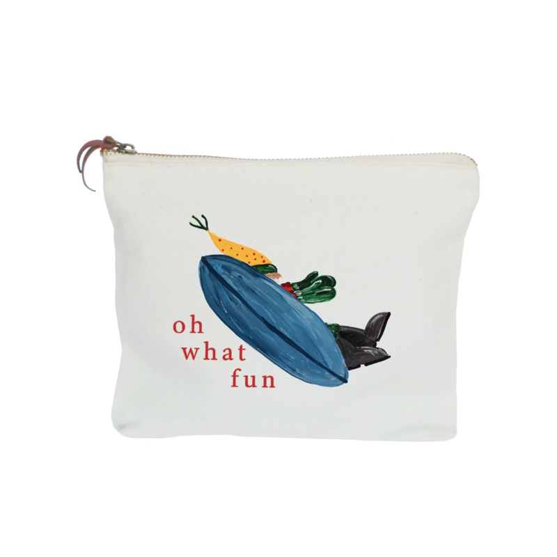 tubing oh what fun zipper pouch