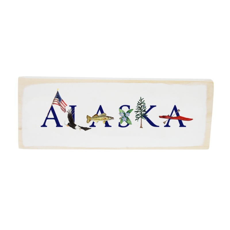 Alaska rectangle wood block