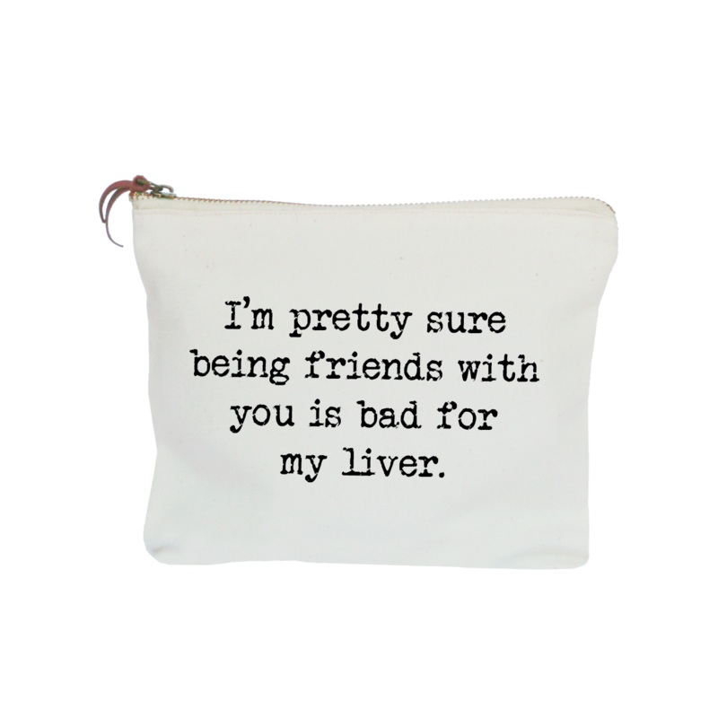 bad liver zipper pouch