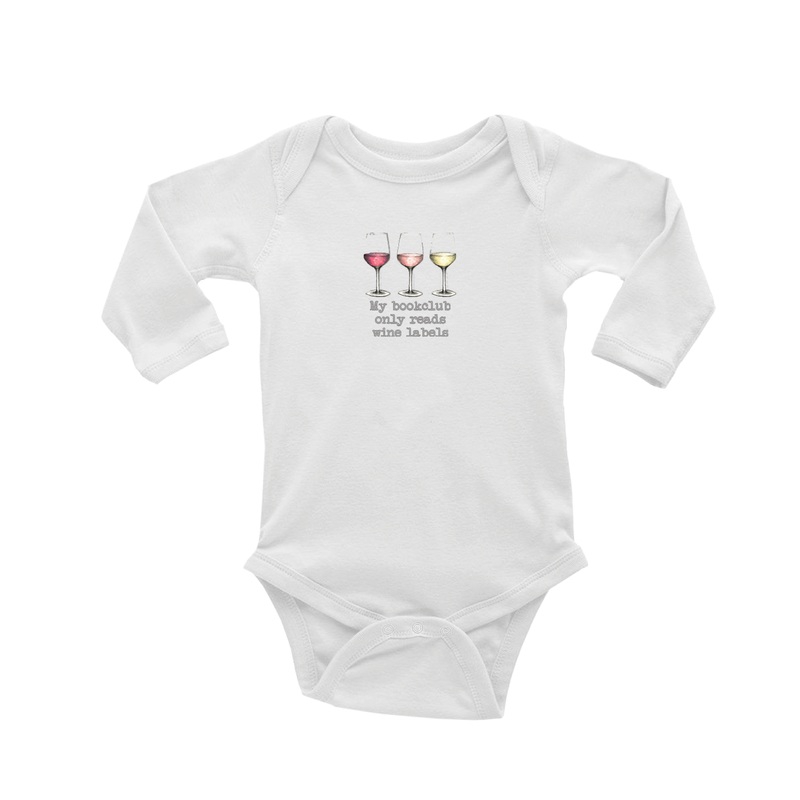 bookclub three colors wine baby snap up long sleeve