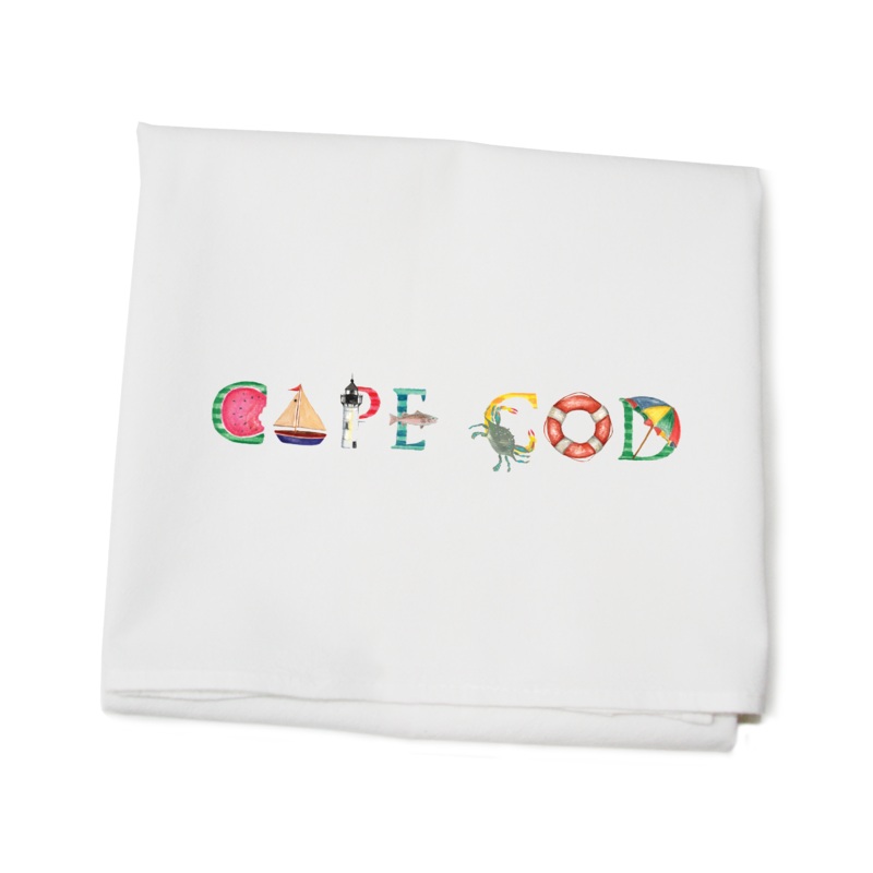 Cape Cod Summer flour sack towel