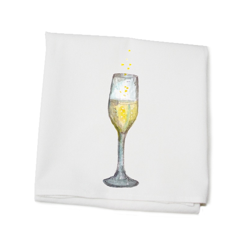 champagne 2024 flour sack towel