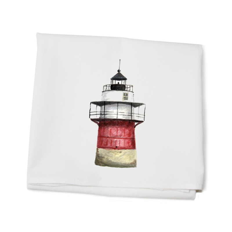 duxbury lighthouse flour sack towel