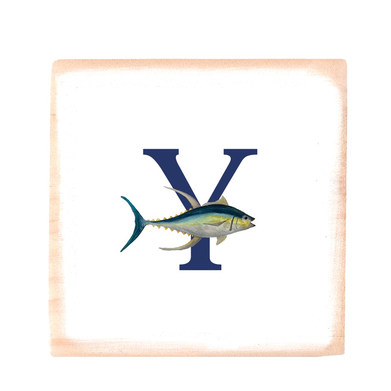 nautical alphabet – Y wood block