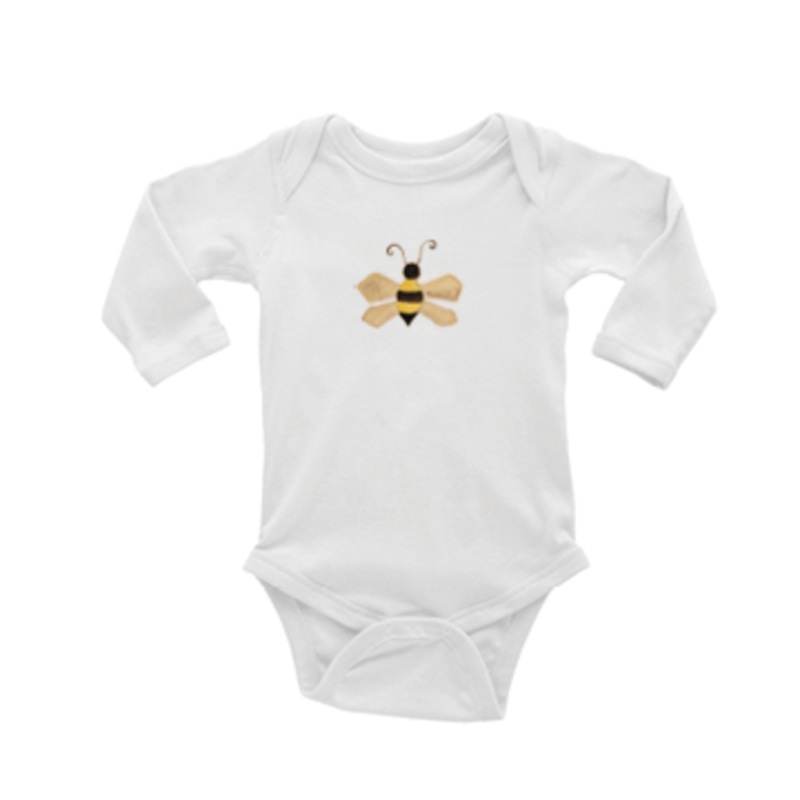 bumble bee baby snap up long sleeve