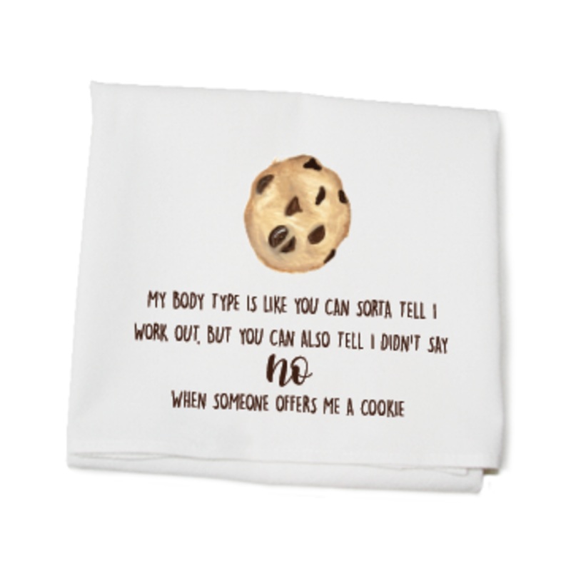 cookie workout flour sack towel