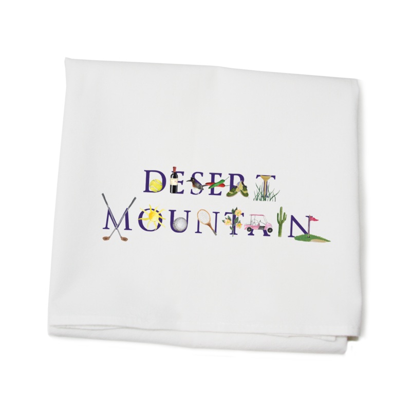 desert mountain flour sack towel