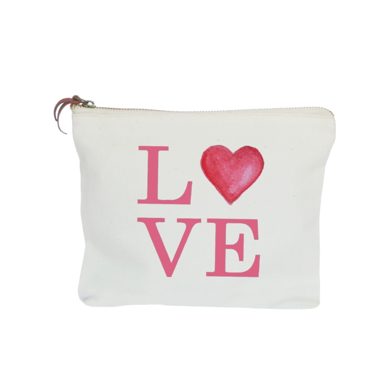love love zipper pouch