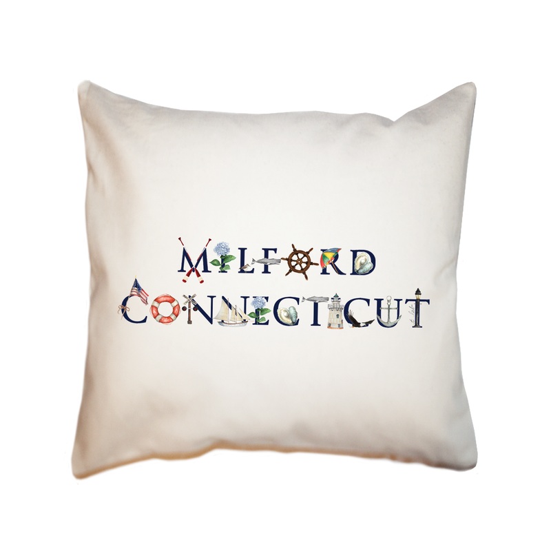milford conneticut square pillow