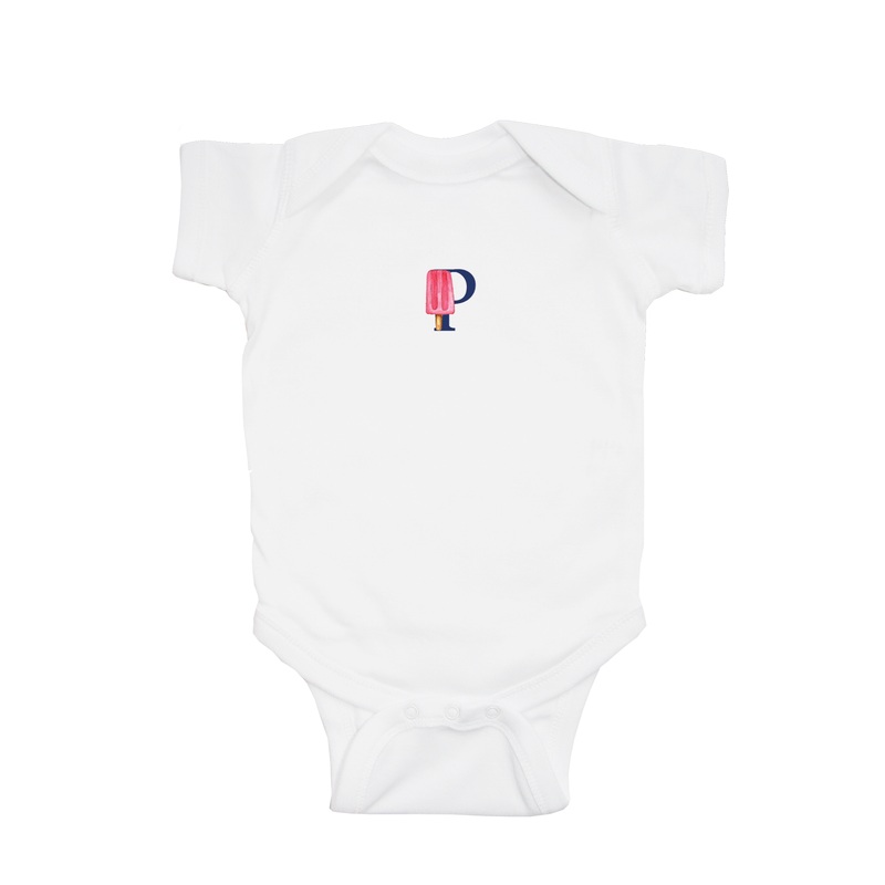 nautical alphabet – P baby snap up short sleeve