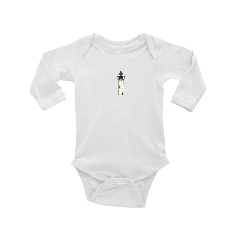 nubble lighthouse baby snap up long sleeve
