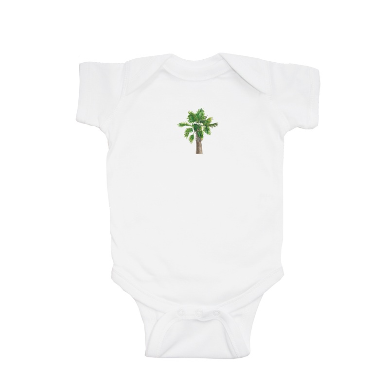 palmetto palm tree baby snap up short sleeve