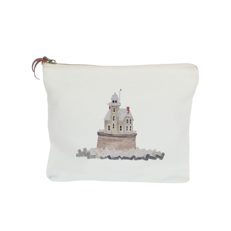 race rock lighthouse zipper pouch