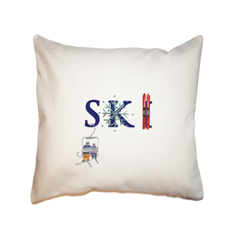 ski square pillow