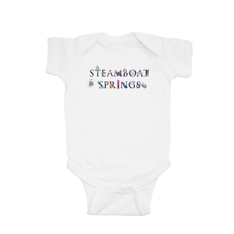 steamboat springs baby snap up short sleeve