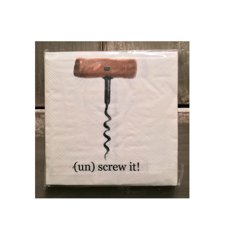 (Un) Screw It cocktail napkins