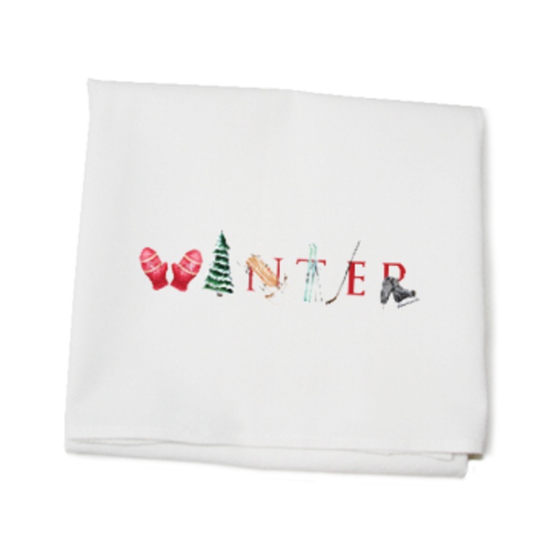 Winter flour sack towel
