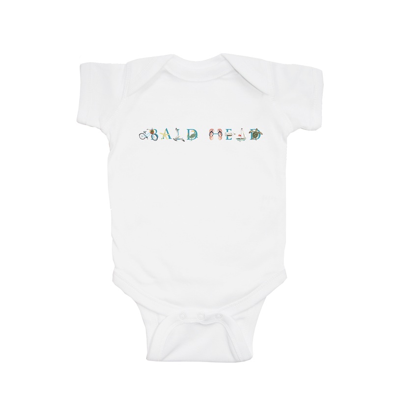 bald head with no island baby snap up short sleeve