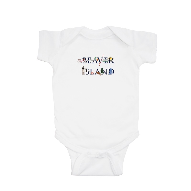 beaver island baby snap up short sleeve