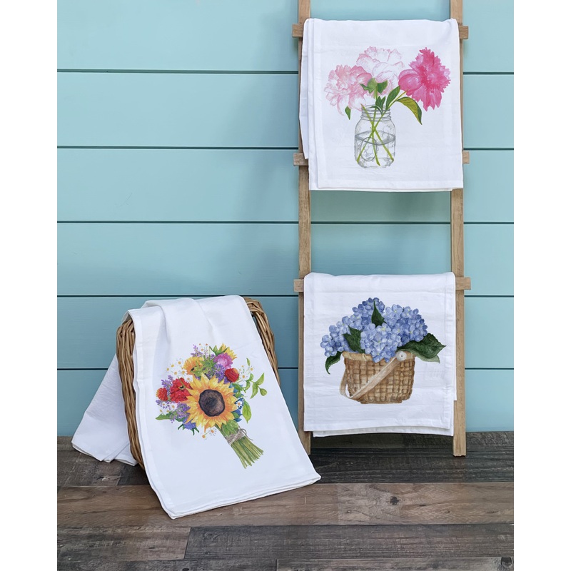 botanical flour sack towel gift set