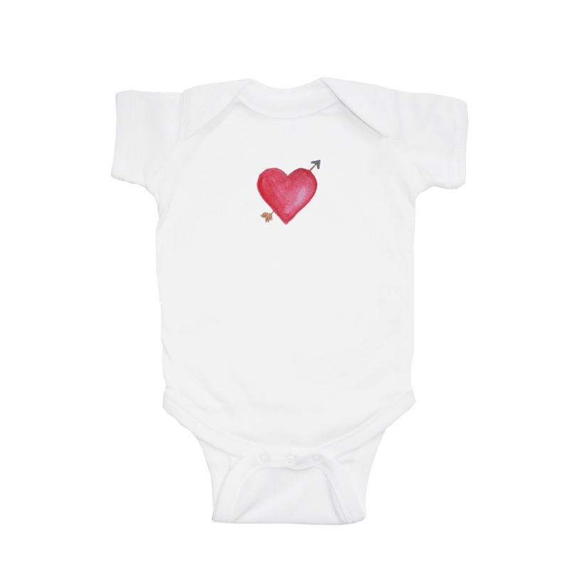 cupid’s arrow baby snap up short sleeve