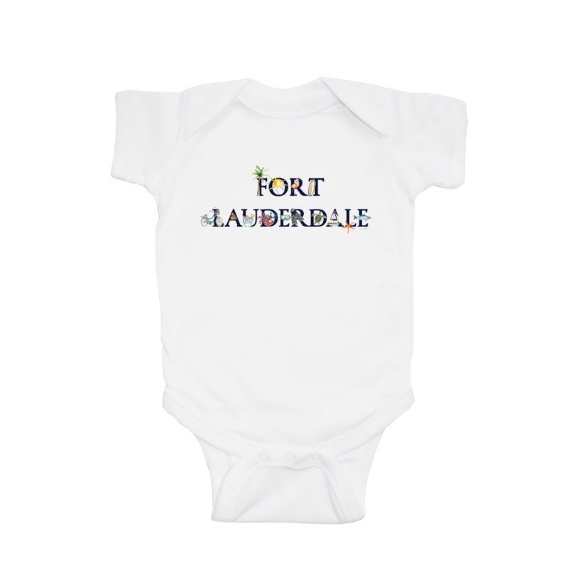 fort lauderdale baby snap up short sleeve