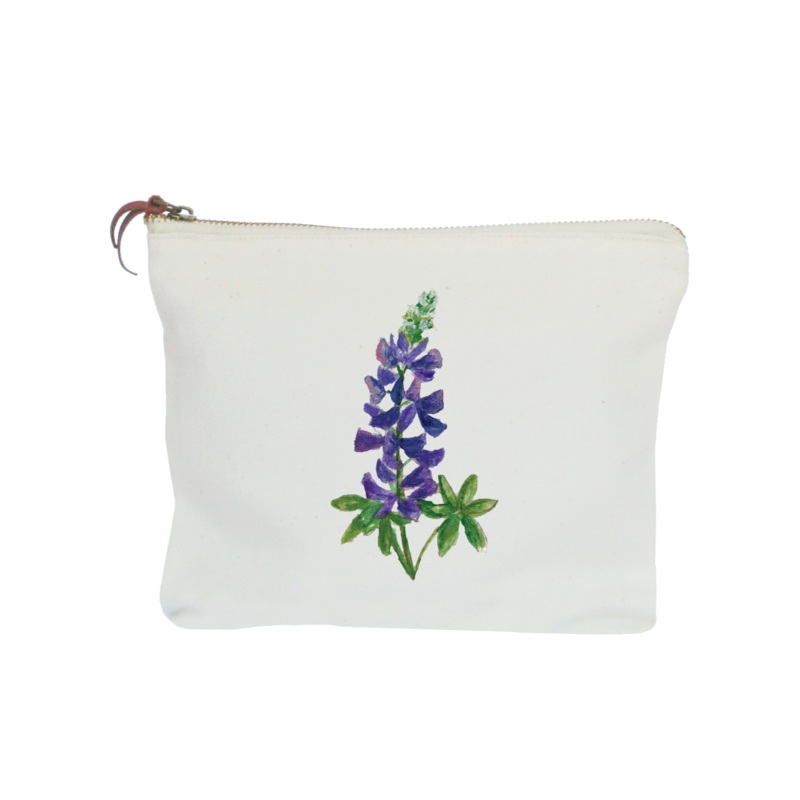 lupine zipper pouch