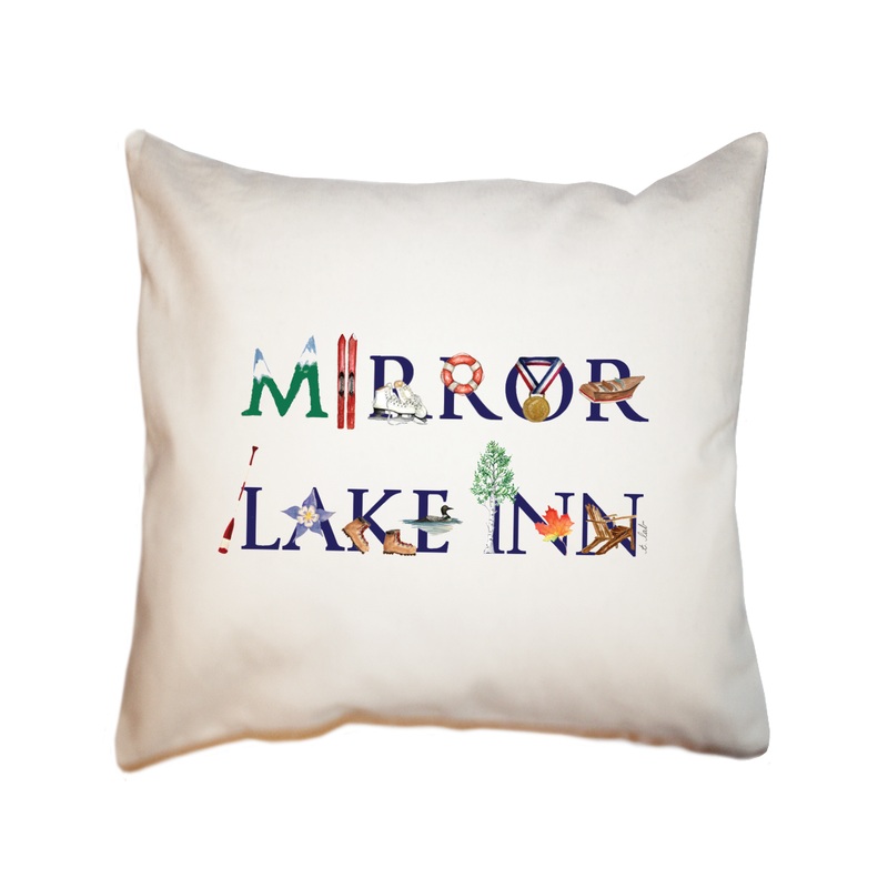 mirror lake inn square pillow
