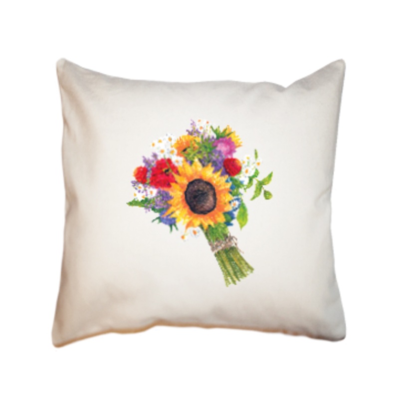 wildflowers square pillow