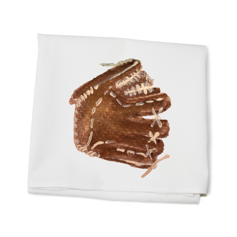 baseball glove flour sack towel