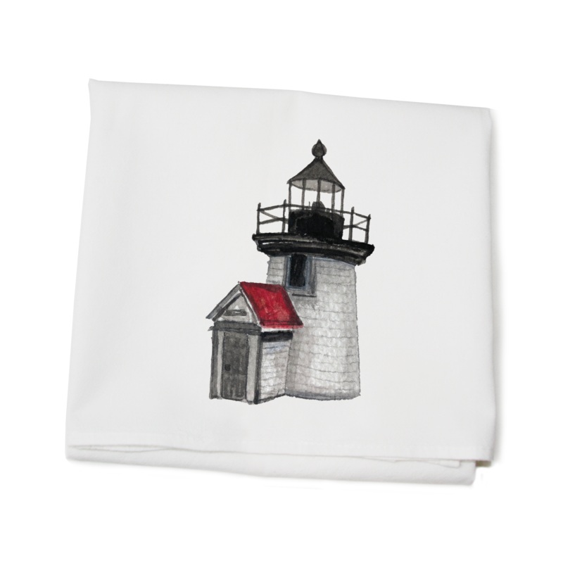 brant point lighthouse flour sack towel