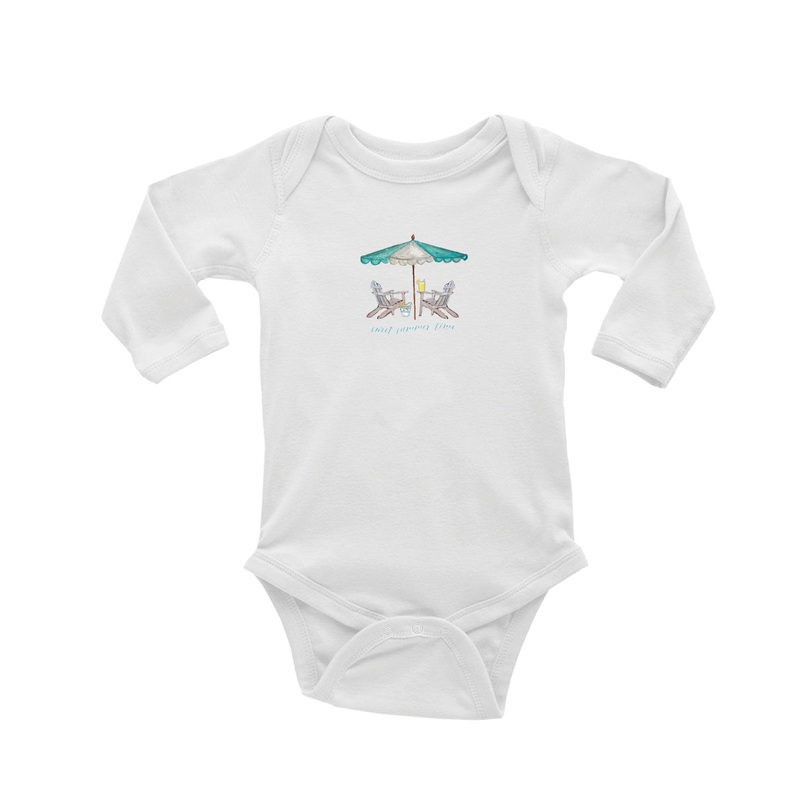 chairs with seafoam umbrella sweet summer time baby snap up long sleeve